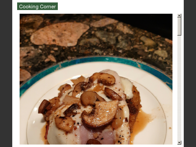 Fall 2019Cooking Corner