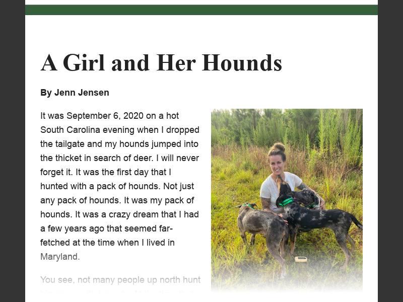 Fall 2021A Girl Her Hounds