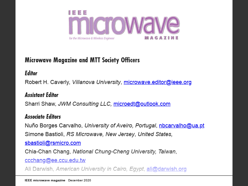 IEEE Microwave Magazine December 2020Cadence