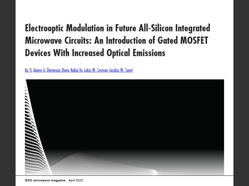 Ieee Microwave Magazine April Electrooptic Modulation In Future