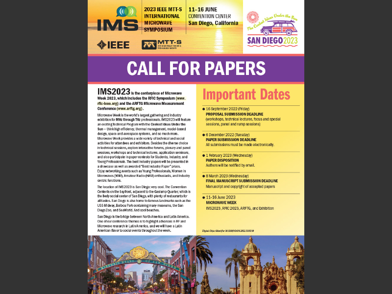 IEEE Microwave Magazine, October 2022IMS Call for Papers