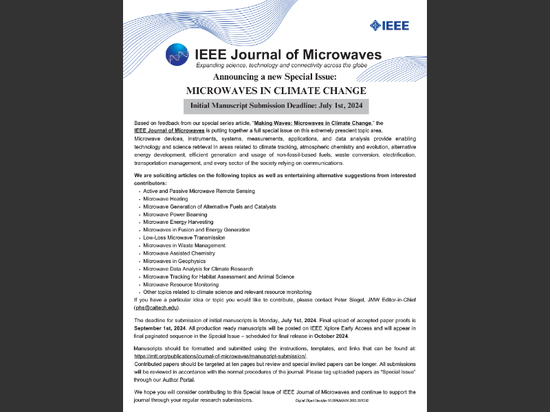 Ieee Microwave Magazine October Microwaves In Climate Change