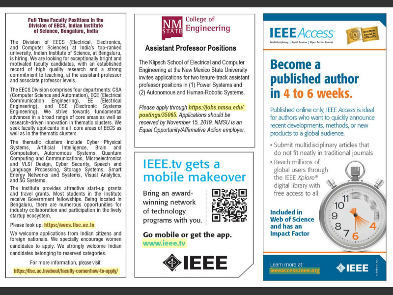 IEEE Spectrum NA September 2019Indian Institute of Science NM State