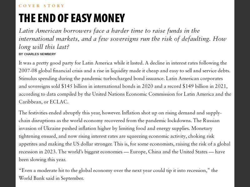 2022 Q4Cover Story The End Of Easy Money