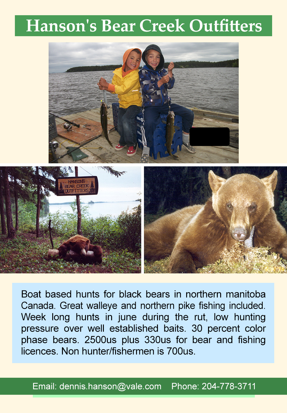 Hanson's Bear Creek Outfitters