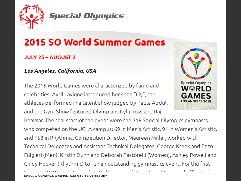 2015 Special Olympics World Summer Games