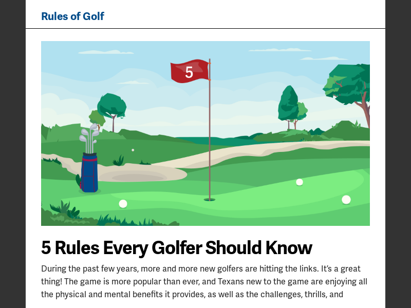 June 2022Rules: 5 Simple Rules For Every Golfer