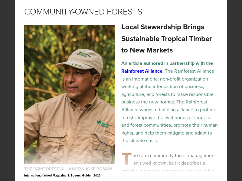 Buyers Guide 2023Community-Owned Forests