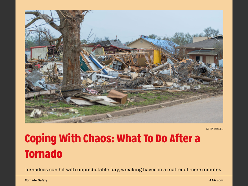 Tornado Safety GuideWhat to do After a Tornado