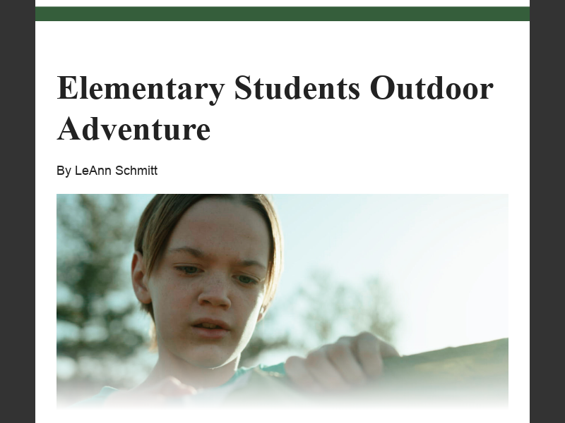 April 2024elementry Students Outdoor Adventure