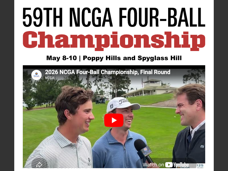 May 202659th NCGA Four-Ball Championship