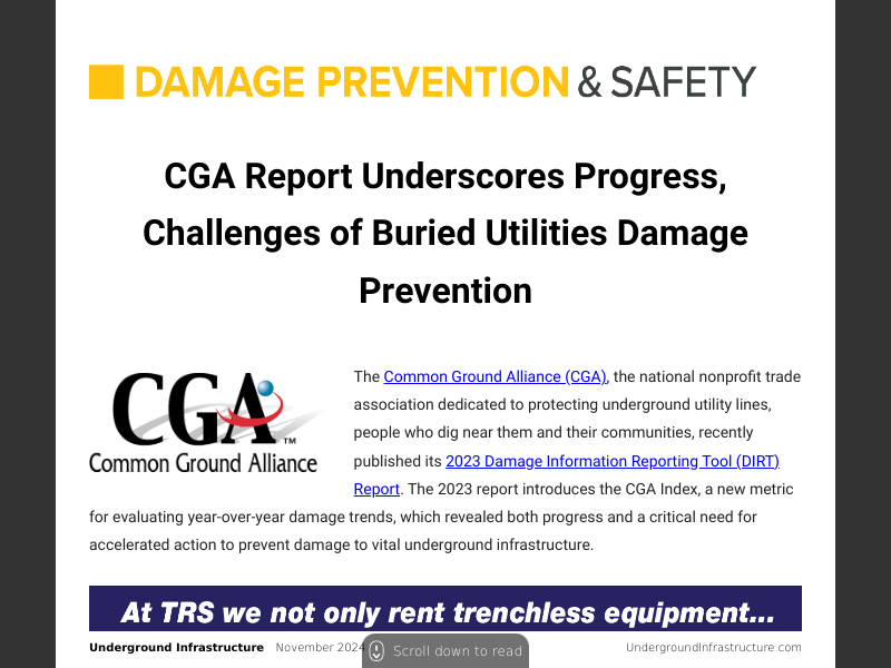 November 2024Damage Prevention—CGA Dirt Report