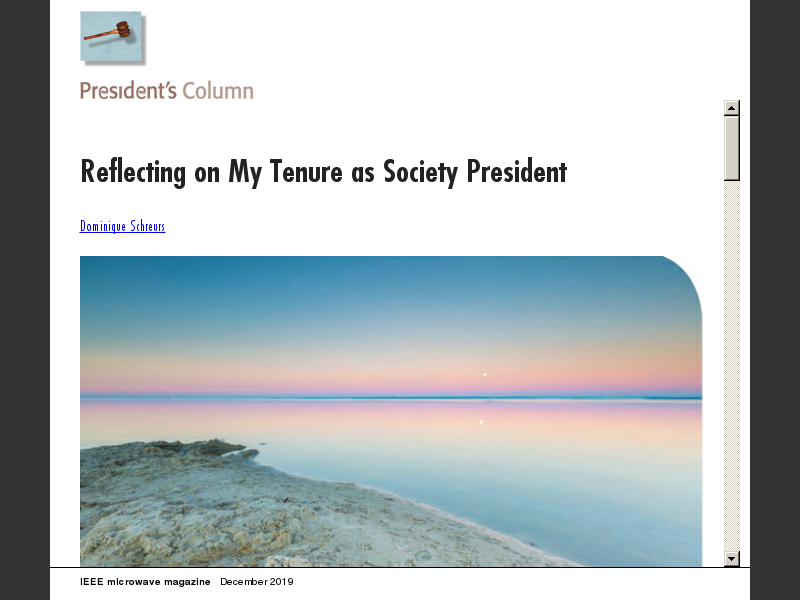 IEEE Microwave Magazine, December 20195G Infrastructure RF Solutions