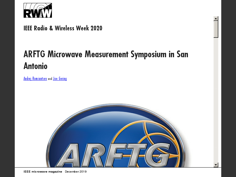 IEEE Microwave Magazine, December 20195G Infrastructure RF Solutions