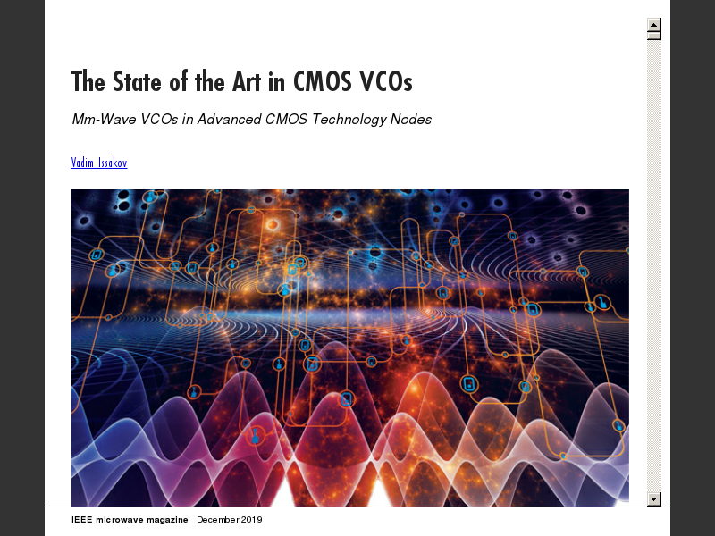 IEEE Microwave Magazine, December 20195G Infrastructure RF Solutions