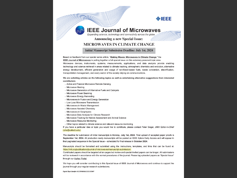 IEEE Microwave Magazine January 2024Microwaves In Climate Change   Article 148510 