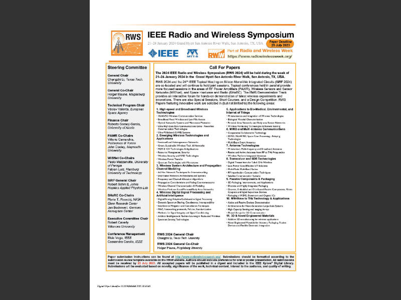 IEEE Microwave Magazine June 2023RWS 2024