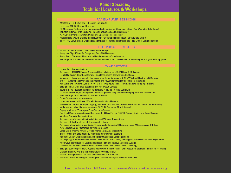 IEEE Microwave Magazine, May 2023Panel Sessions, Technical Lectures ...