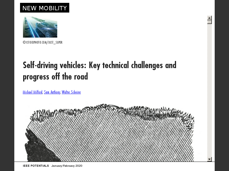 Ieee Potentials Magazine January February 2020driving Toward New Mobility