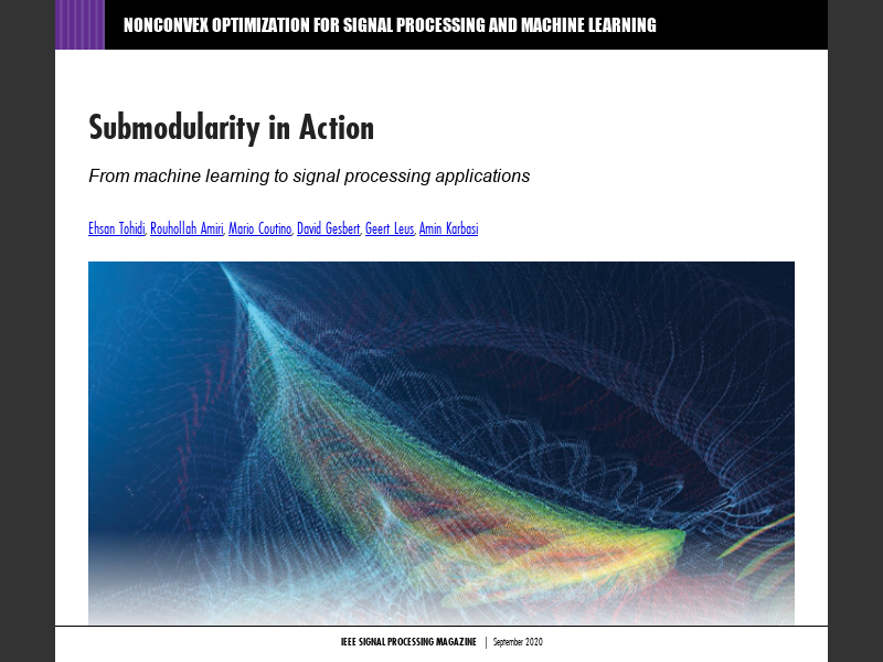 IEEE Signal Processing Magazine, September 2020Submodularity in Action
