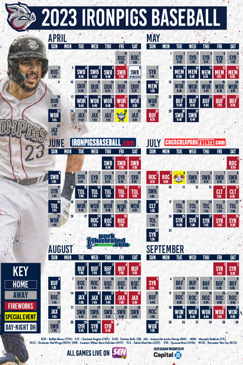 IronPigs 2021 Promotions Schedule