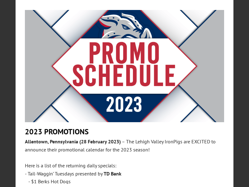 Issue Two: April 18-232023 Promotions - Story