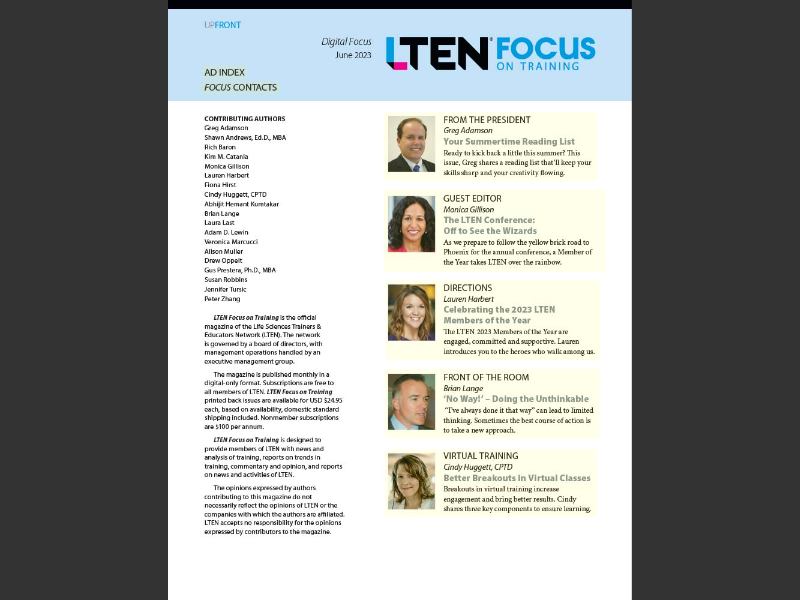 Focus Magazine - June 2023Upfront