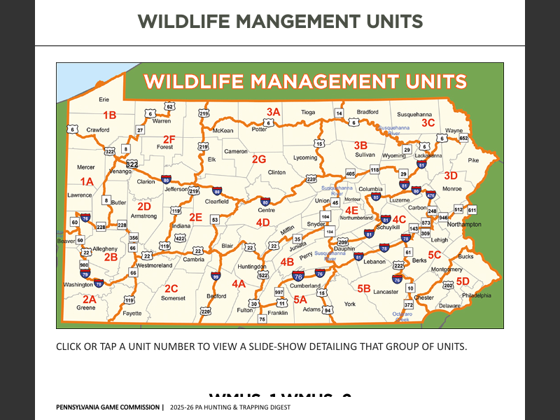 Dmap Wi Hunting & Trapping Digest 2025-2026Wildlife Mangement Units