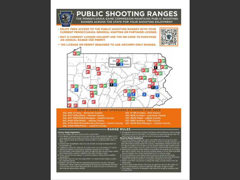 State Game Lands Shooting Ranges