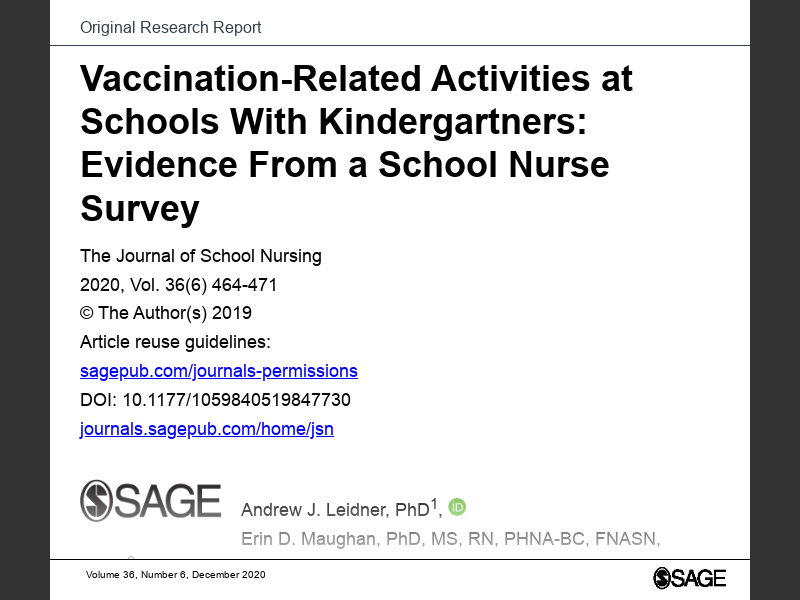 December 2020Vaccination-Related Activities At Schools With ...