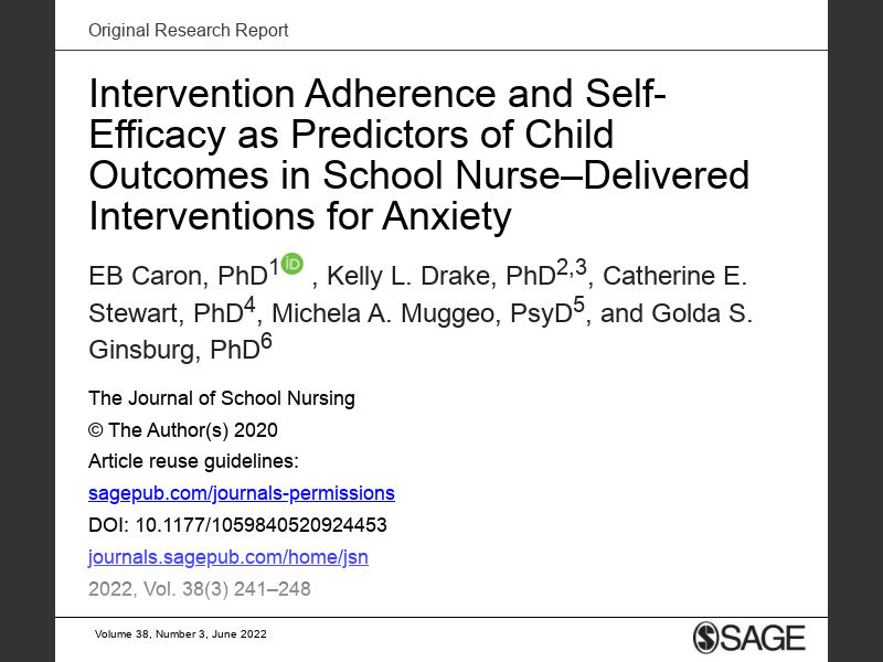 June 2022Intervention Adherence and Self-Efficacy as Predictors of ...