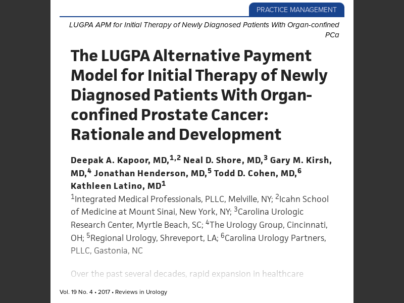 LUGPA APM for Initial Therapy of Newly Diagnosed Patients With