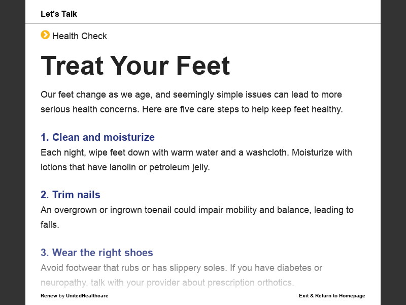 Renew Issue 31Treat Your Feet