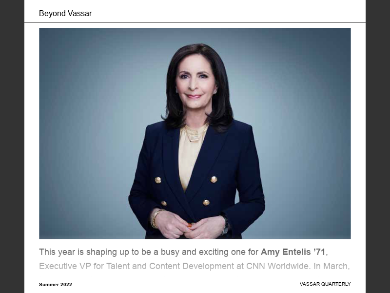 Vassar Quarterly Summer 2023Alum News Roundup