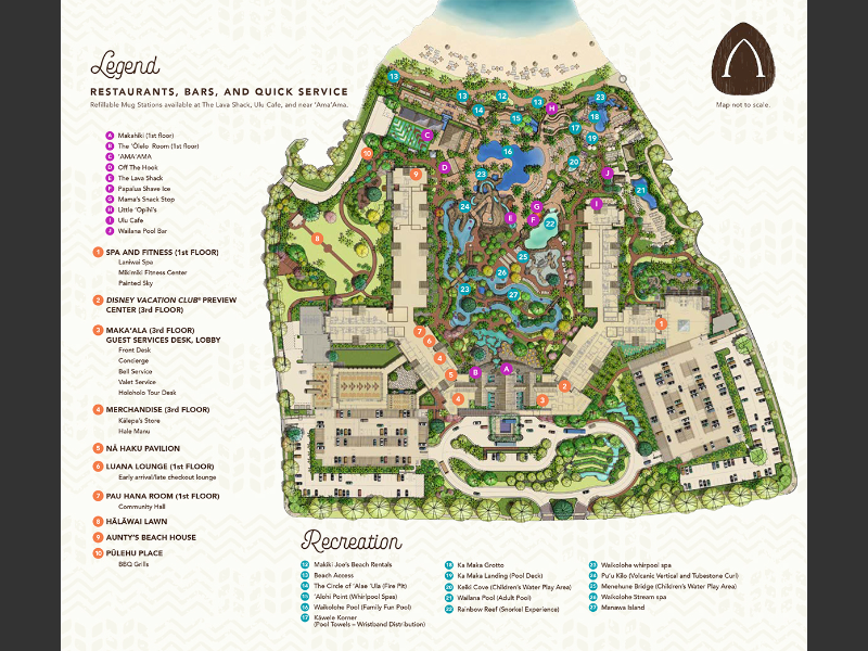 Aulani ProductResort Map